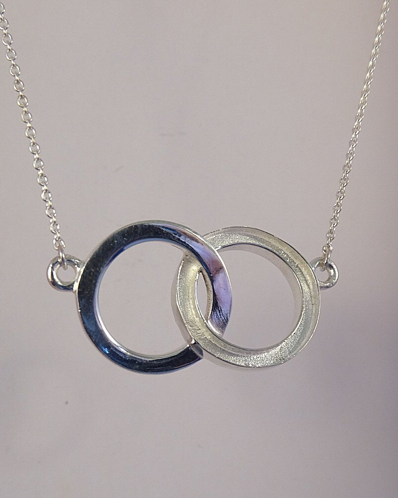 Entwined circles Pendant great with Resin