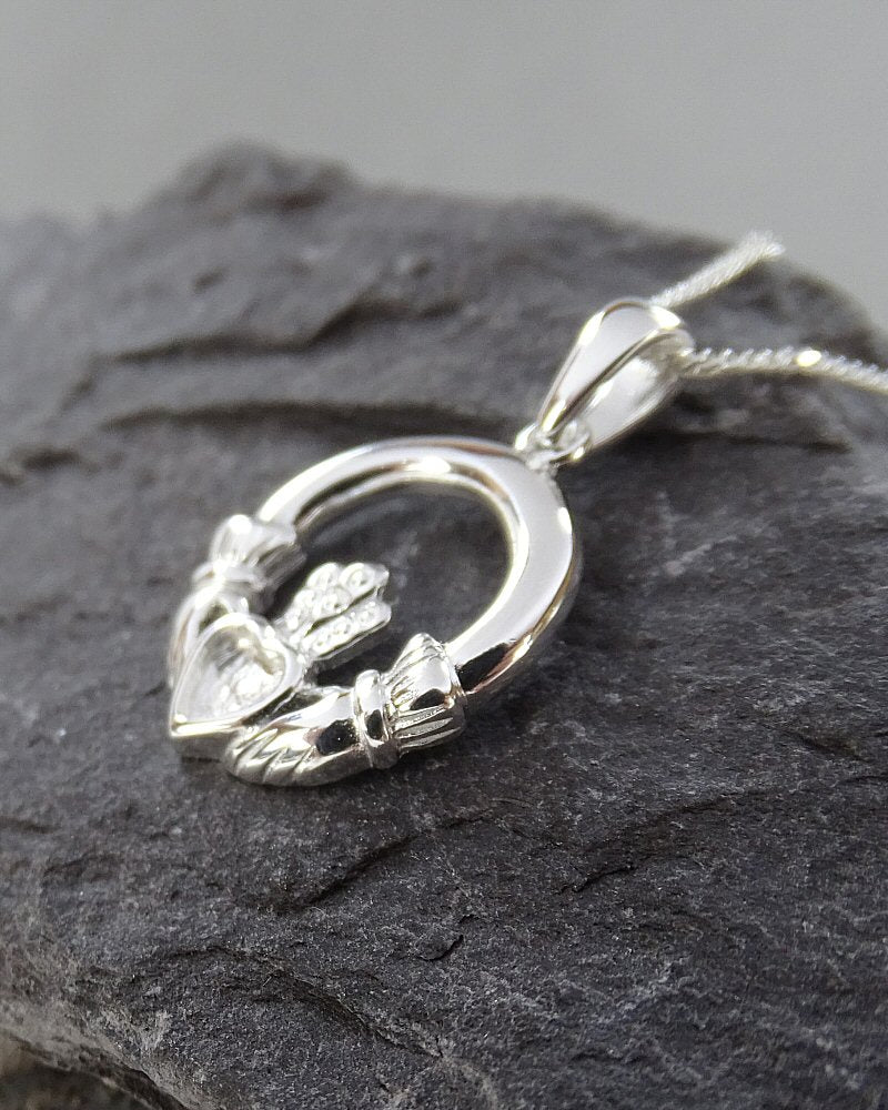 Solid Silver Claddagh Pendant Suitable For Resin