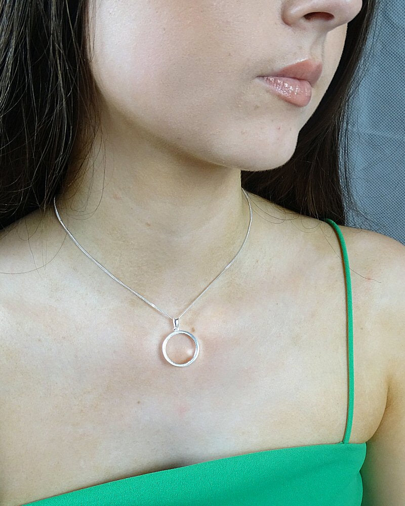 Double Sided Silver Pendant Mount For 20mm Stone