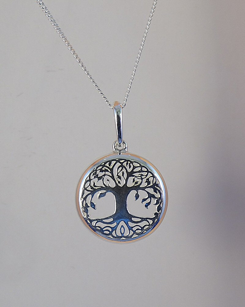silver tree of life pendant setting
