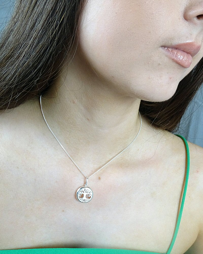 Silver Tree Of Life Pendant For 15mm Cabochon