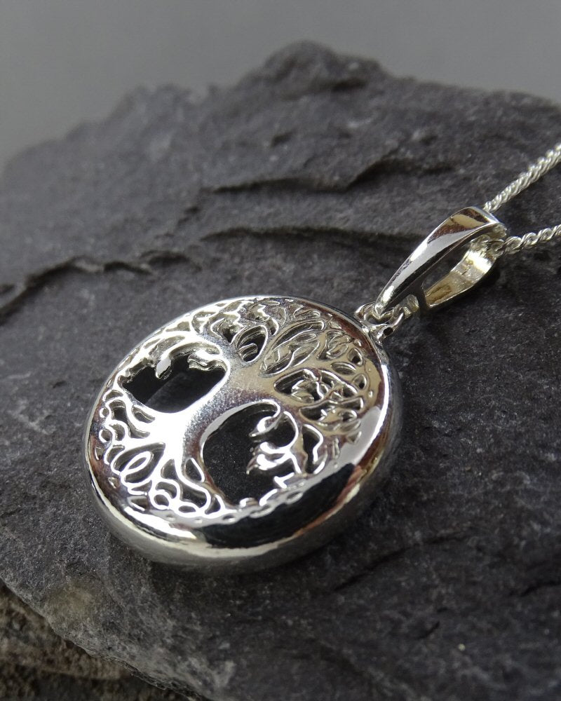 Silver Tree Of Life Pendant For 15mm Cabochon
