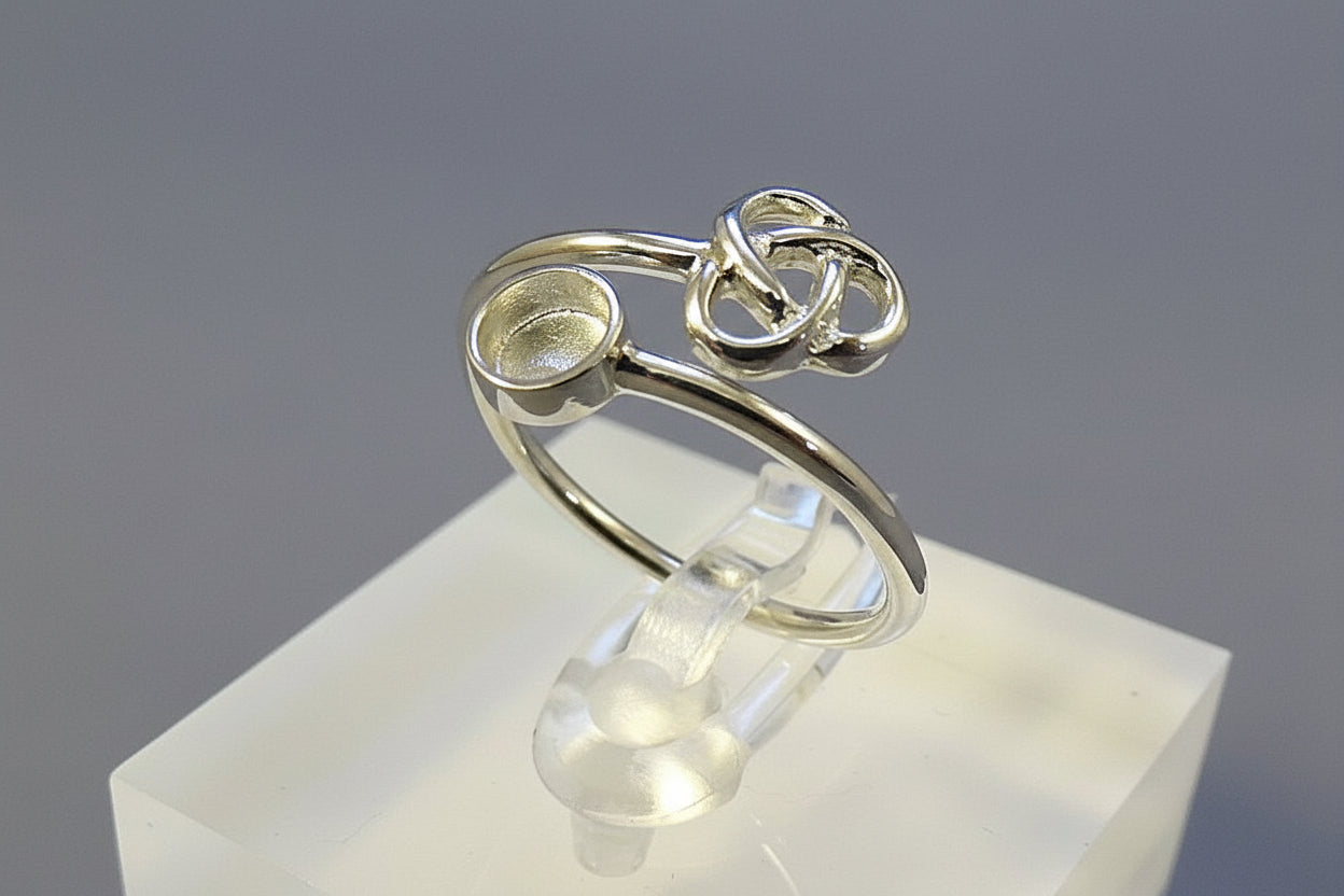 adjustable silver celtic ring