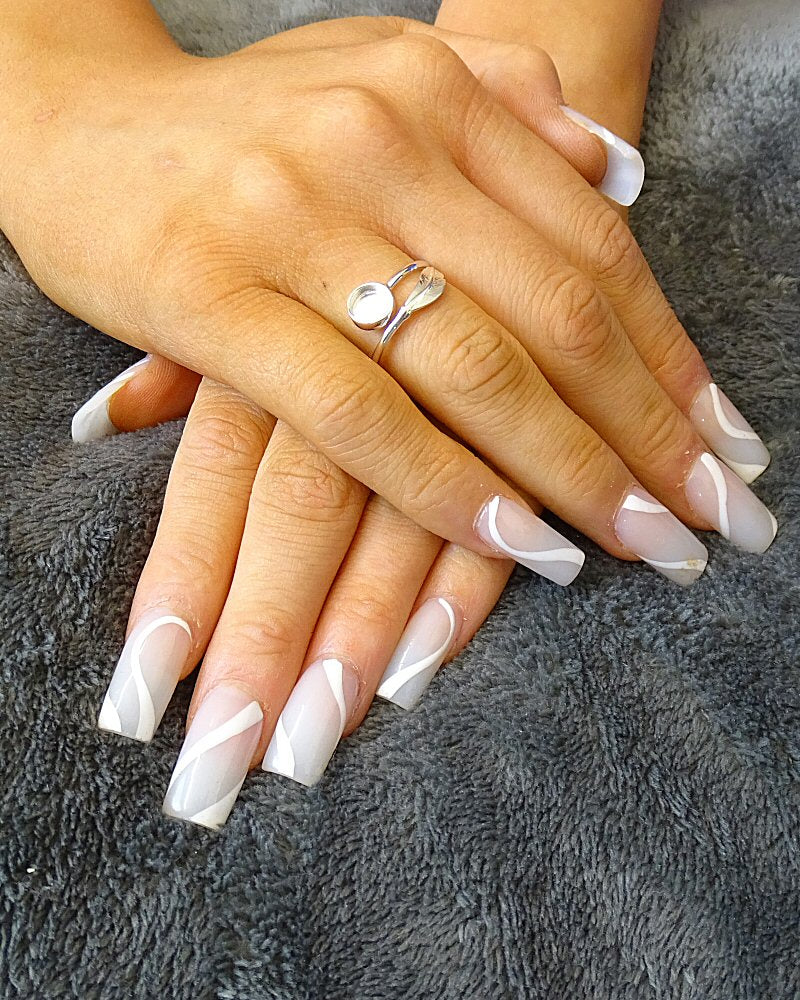 Solid Silver Feather Ring With 6MM
