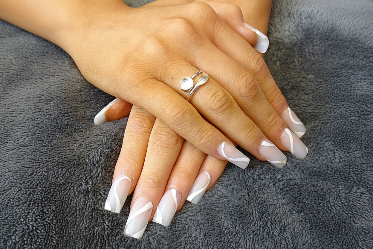 Solid Silver Feather Ring With 6MM