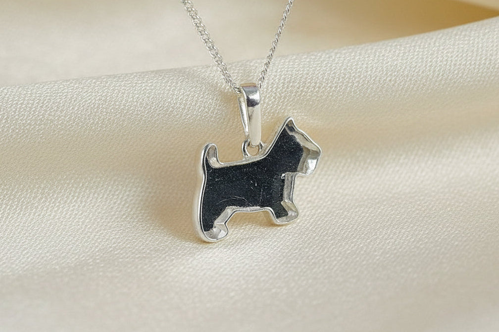 Silver Dog Pendant Suitable For Resin And Ashes