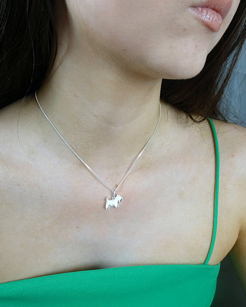 Silver Dog Pendant Suitable For Resin And Ashes