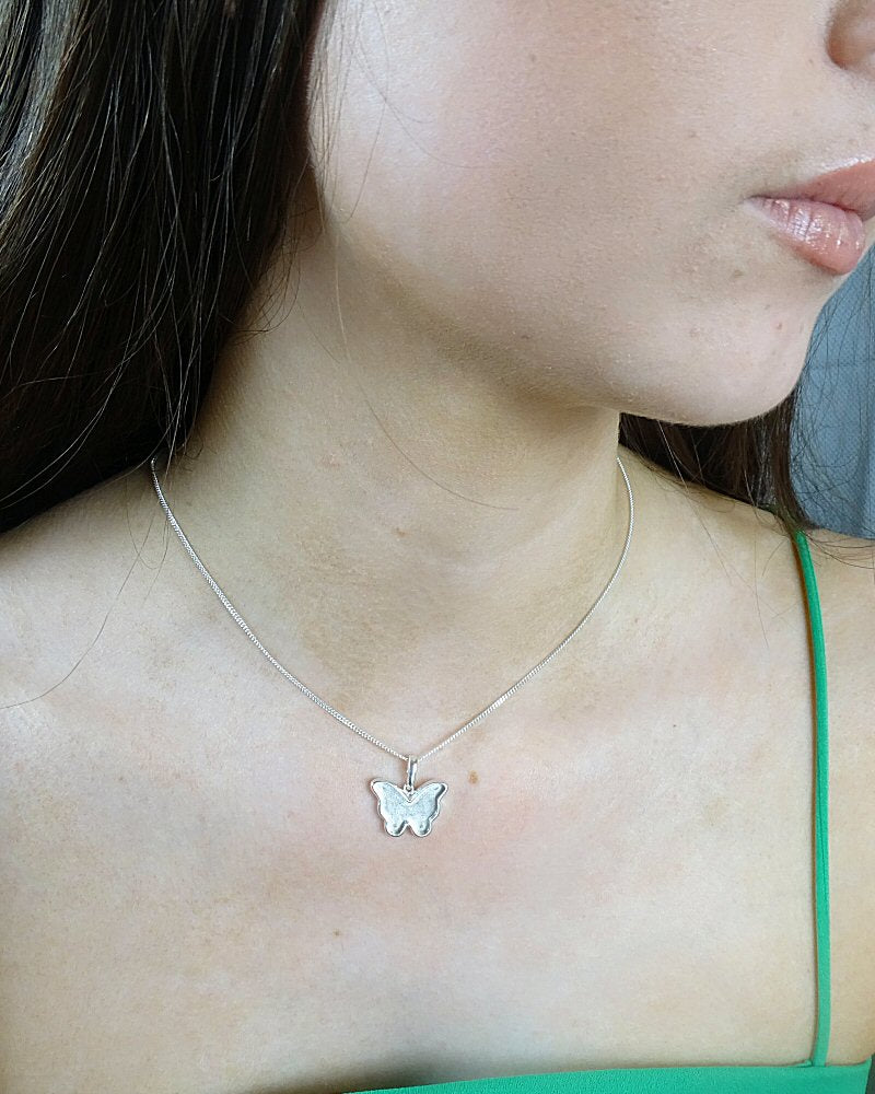 Solid Silver Butterfly Pendant Blank Suitable For Resin