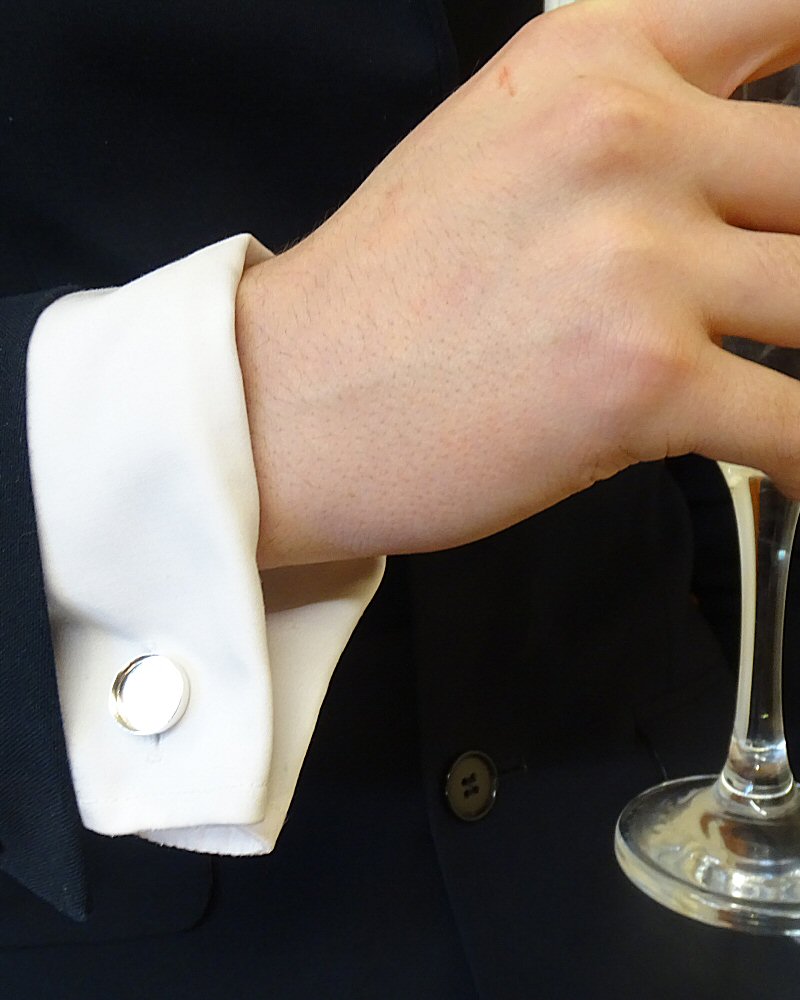 Solid Silver Cufflinks For Approx 12MM Cabochon