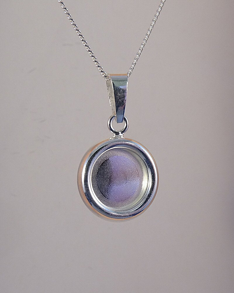silver 10mm pendant setting