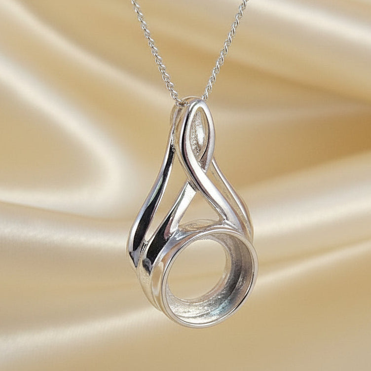 silver pendant to fit 8mm stone