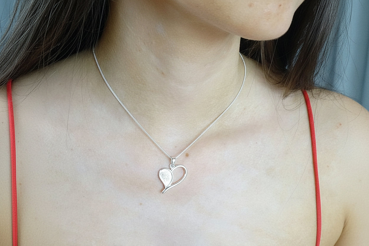 Stunning Silver Heart Pendant Suitable For Resin