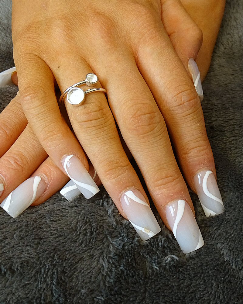 Two Stone Adjustable Ring 6mm & 4mm