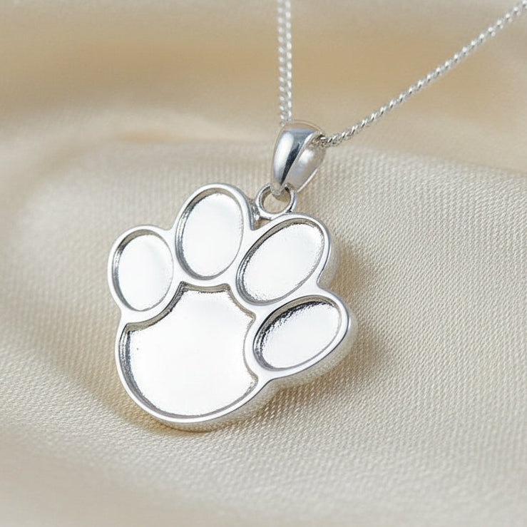 silver dog paw pendant suitable for resin