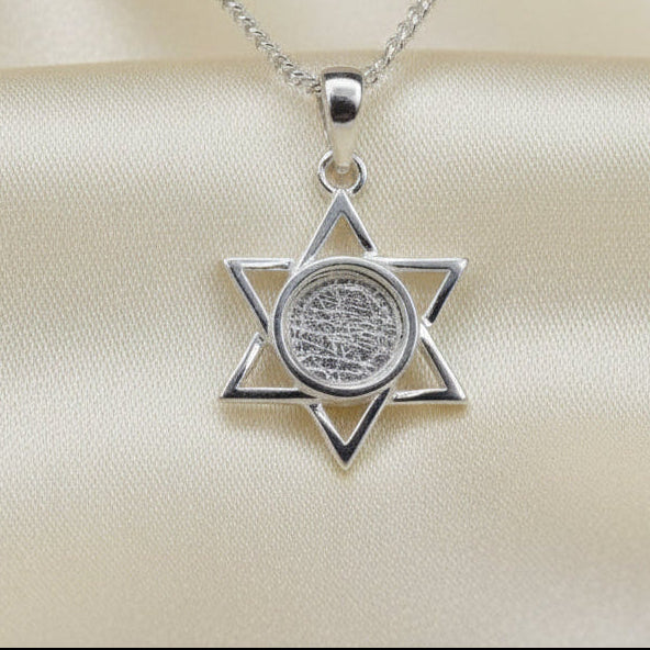 Solid Silver Six Pointed Star Suitable for Cabochon Or Resin