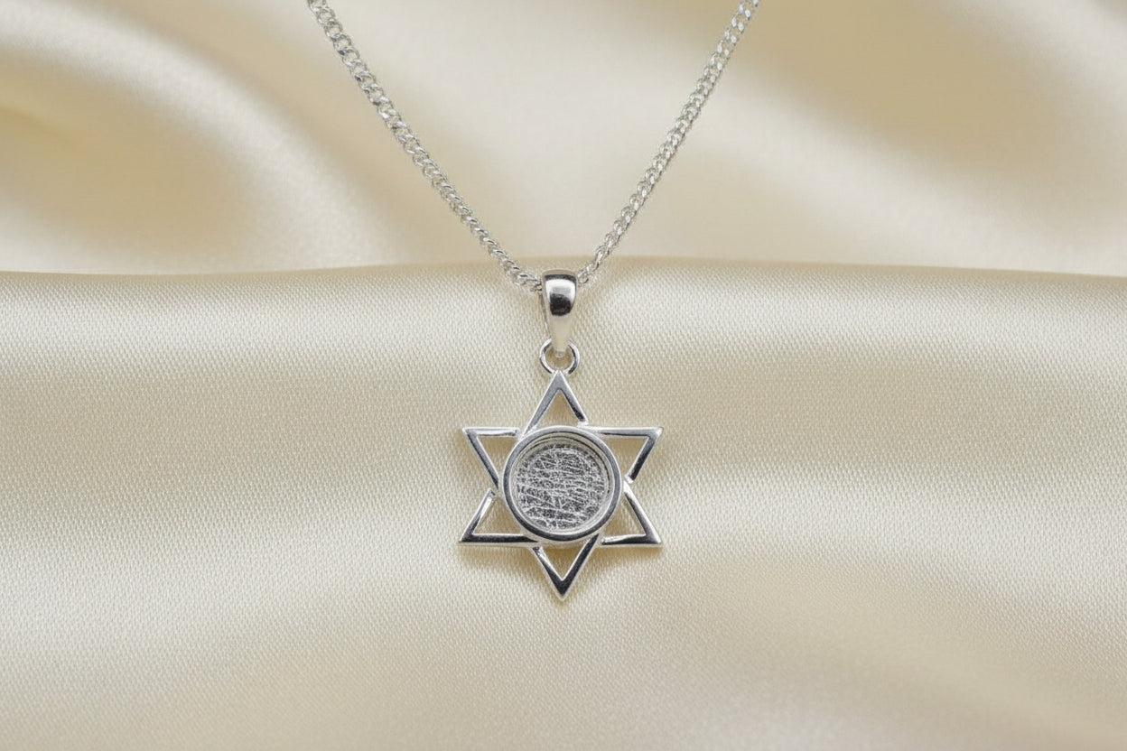 Solid Silver Six Pointed Star Suitable for Cabochon Or Resin