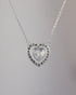 double heart necklace memorial pendant