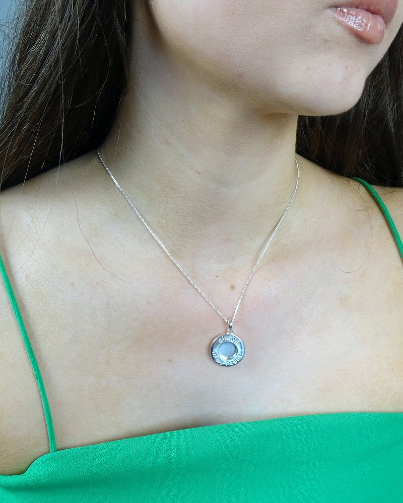 Silver Always In My Heart Memorial pendant For 10mm Or Resin