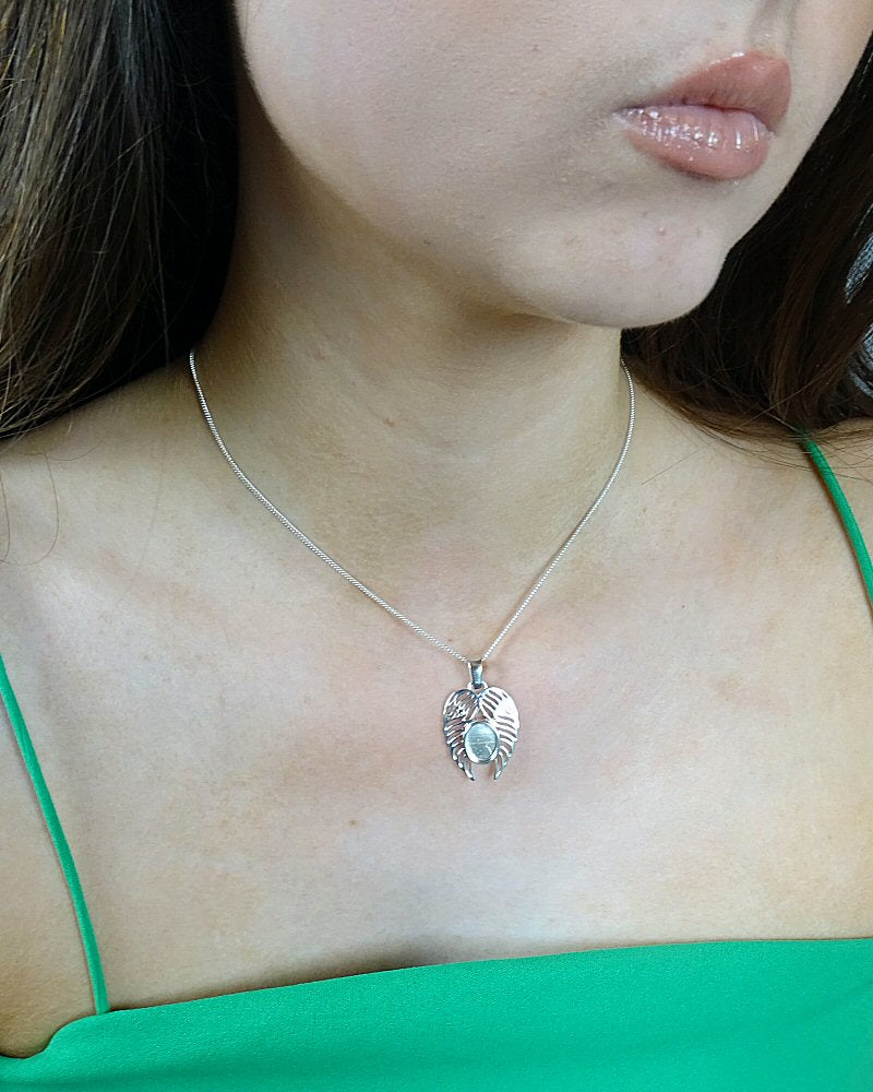 Silver Angel Wings Pendant Suitable For Resin Ashes Memorial pendant