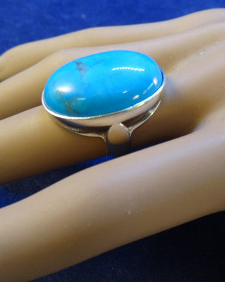 Plain Edge Silver Ring Setting For Cabochon Size 25x18