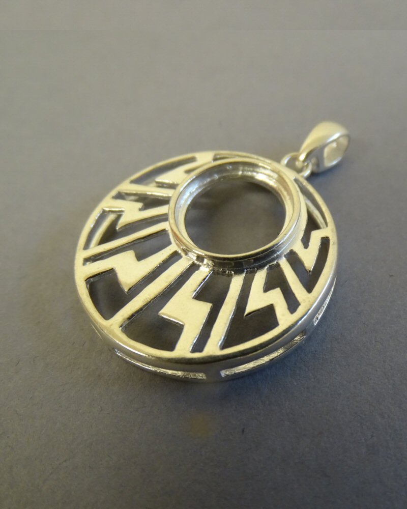 LARGE SILVER PENDANT TO FIT 12MM CABOCHON