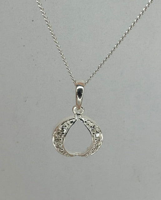 SILVER CZ PENDANT CIRCLE
