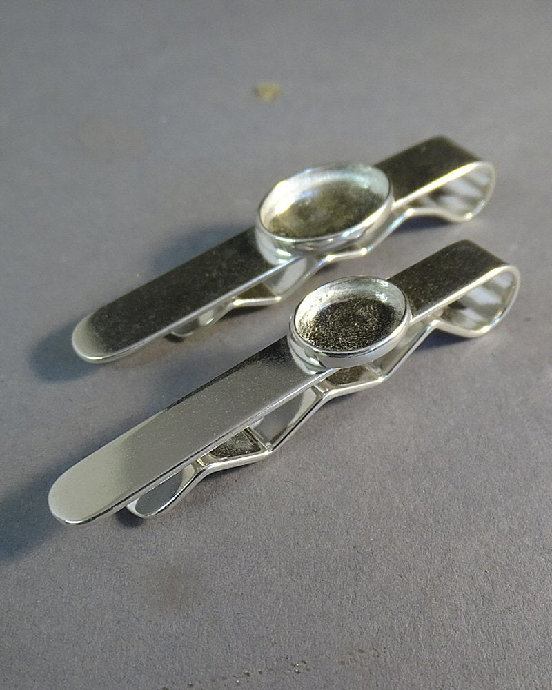 Tie Slide Setting With Bezel Cup For Resin or Cabochon
