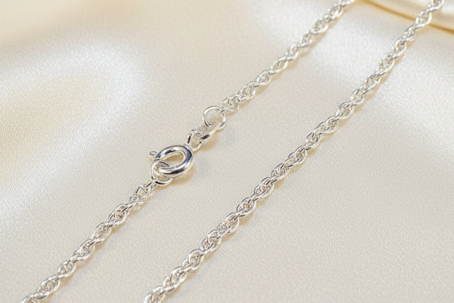 Medium Weight Silver Prince Of Wales Chain