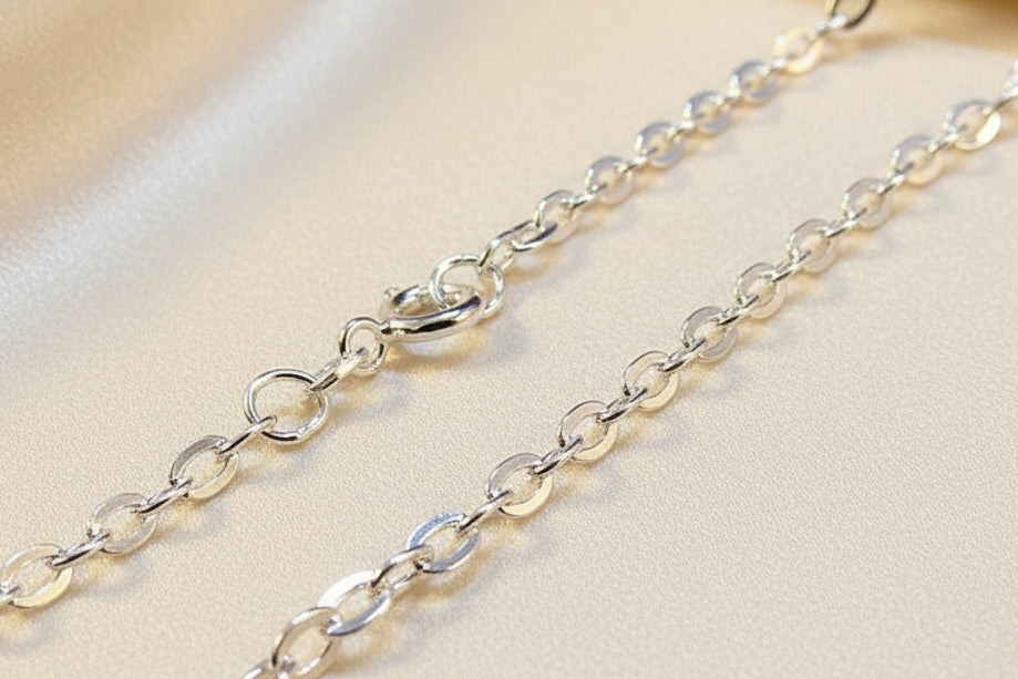 Solid Silver Heavy Trace Chain Available 18 Inch