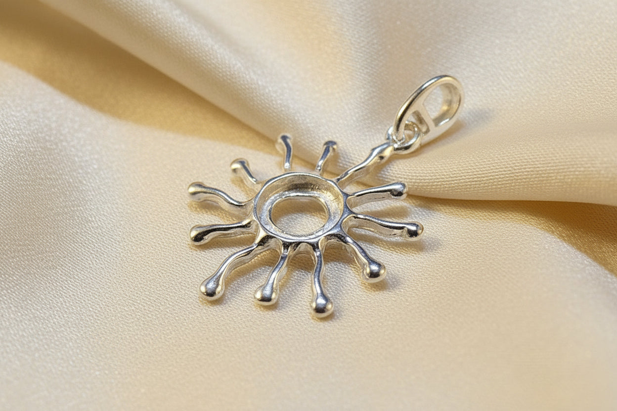 Sun Burst Pendant To Fit 7mm Stone