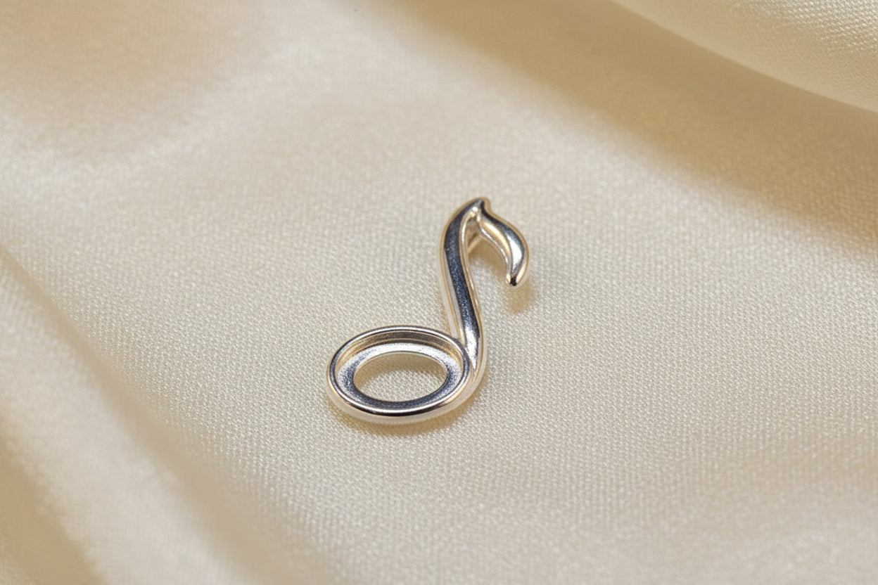 Musical Note Pendant Mount To Fit a 8x6 Cabochon
