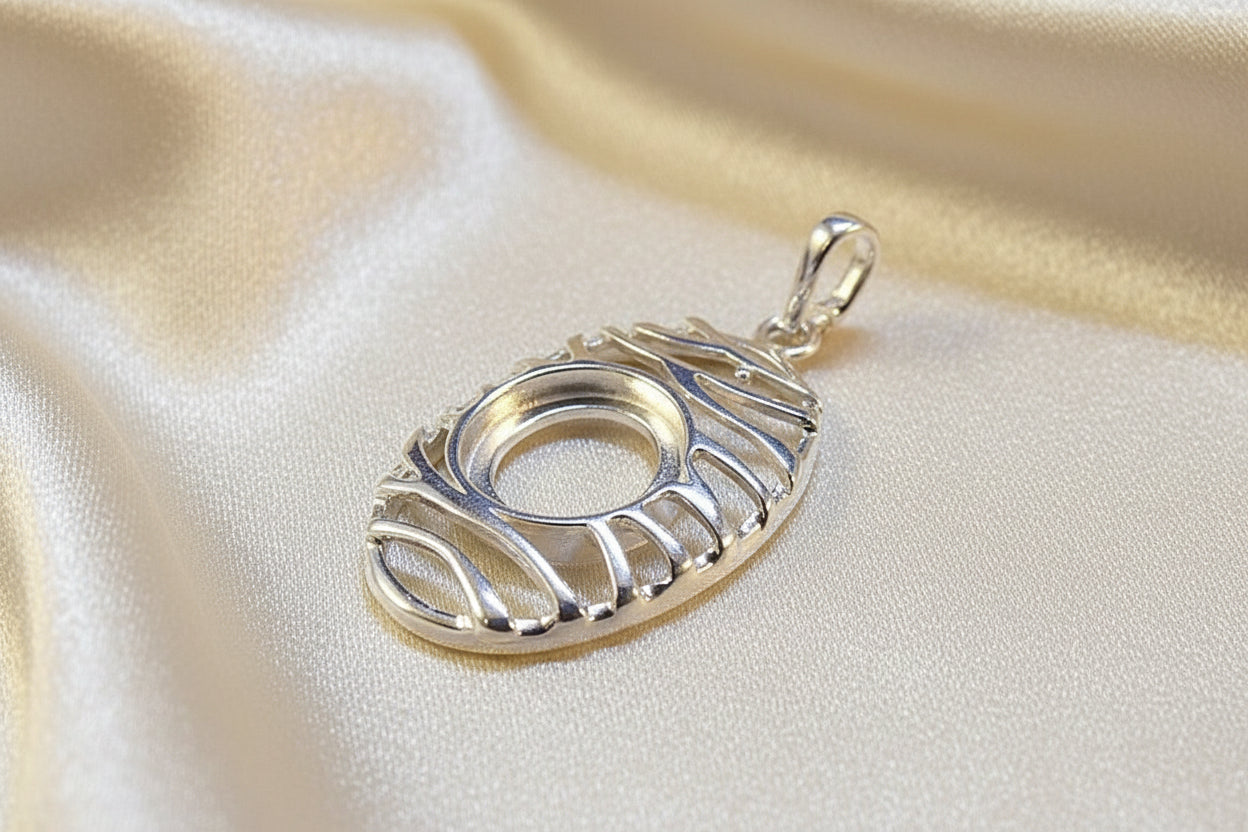 Modern Style Pendant Cabochon Setting for 10mm stone