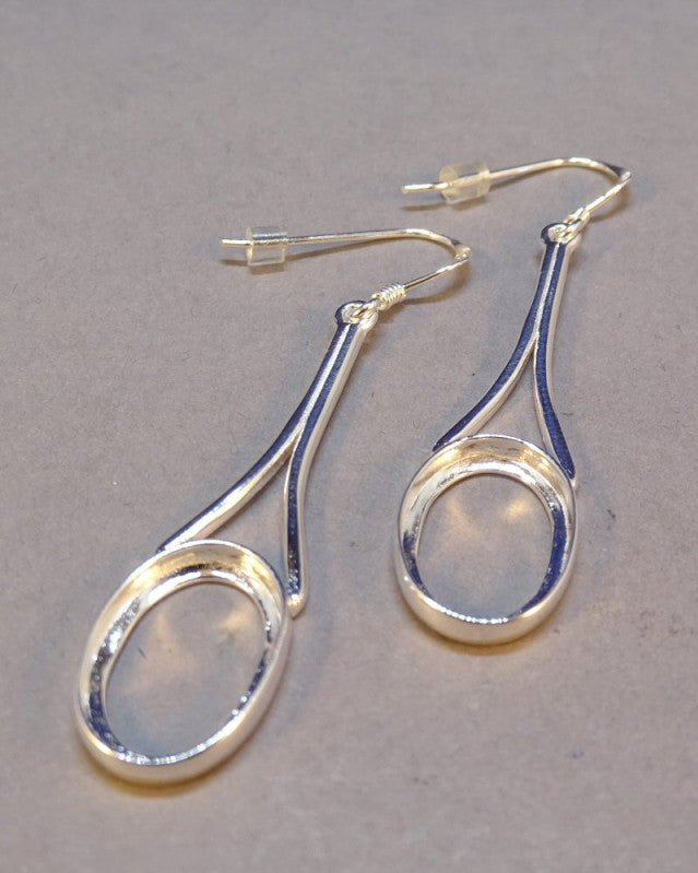 Drop Earring Bezels For 14x10 Stone