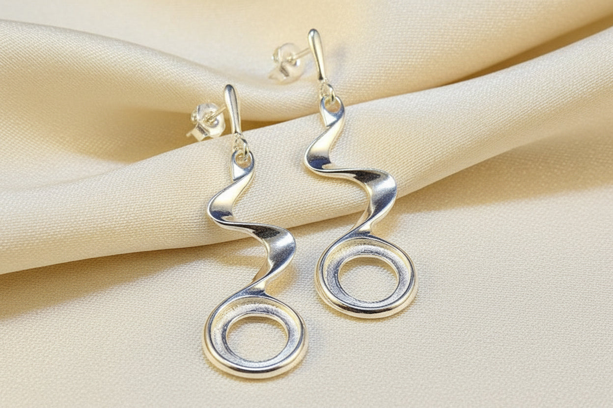 Modern Style Drop Earring Bezels For 10mm Stone