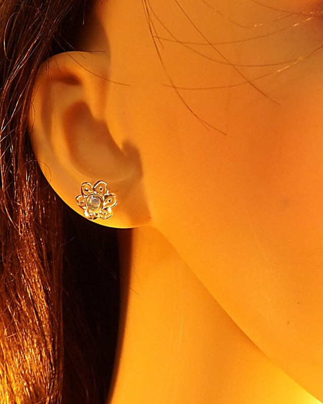 Silver Studs Earrings To Fit 4mm Cabochons