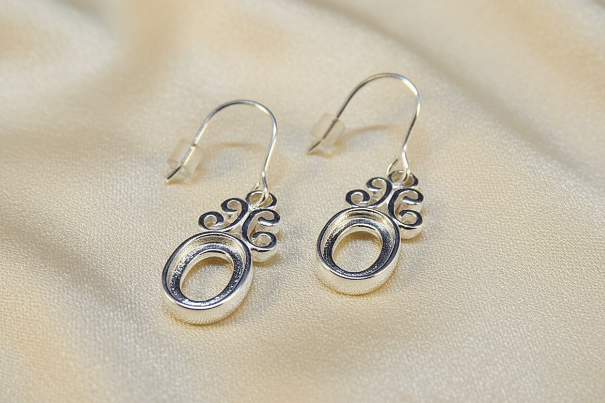 Drop Earrings Ready To Fit Cabochons