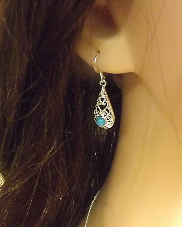 Drop Earring Setting To Fit 4mm Cabochon