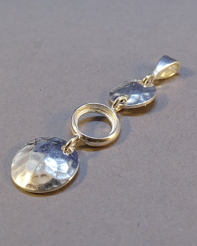 Long Silver Pendant Mount For 8mm Cabochon