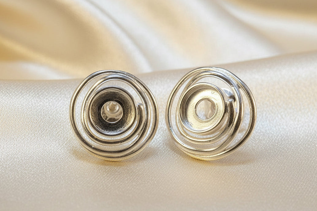 Silver Studs To Fit 6mm Cabochons