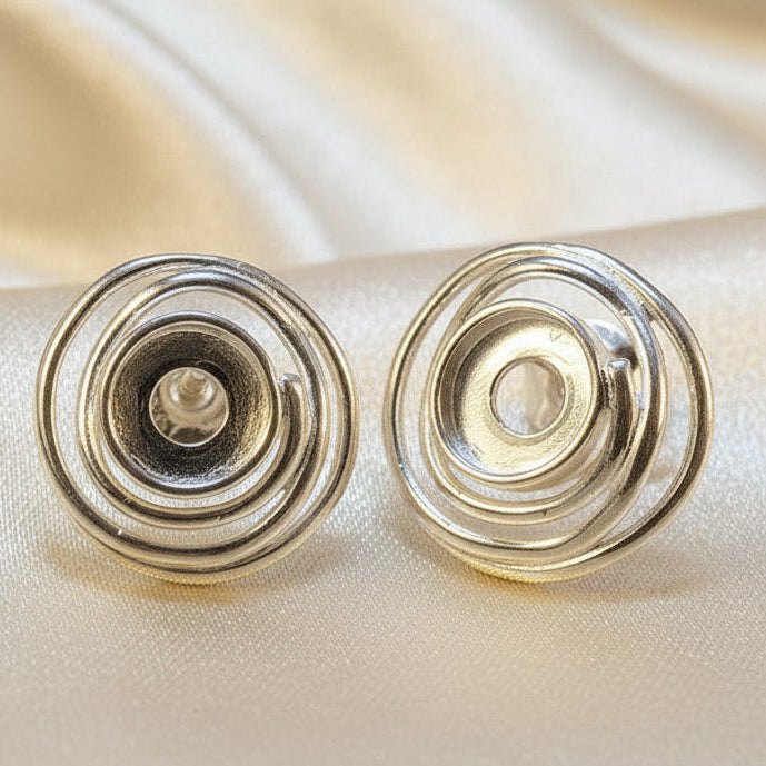 Silver Studs To Fit 6mm Cabochons