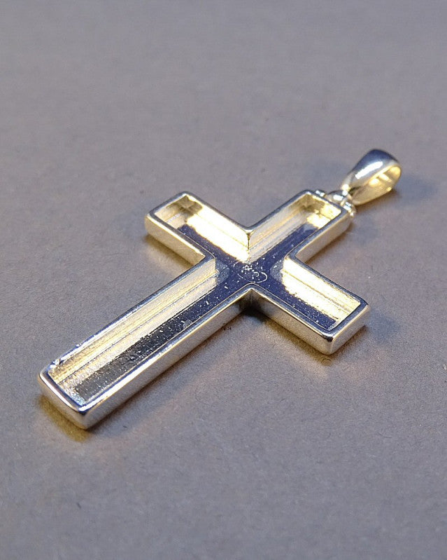 Silver Open Cross Perfect For Resin Work