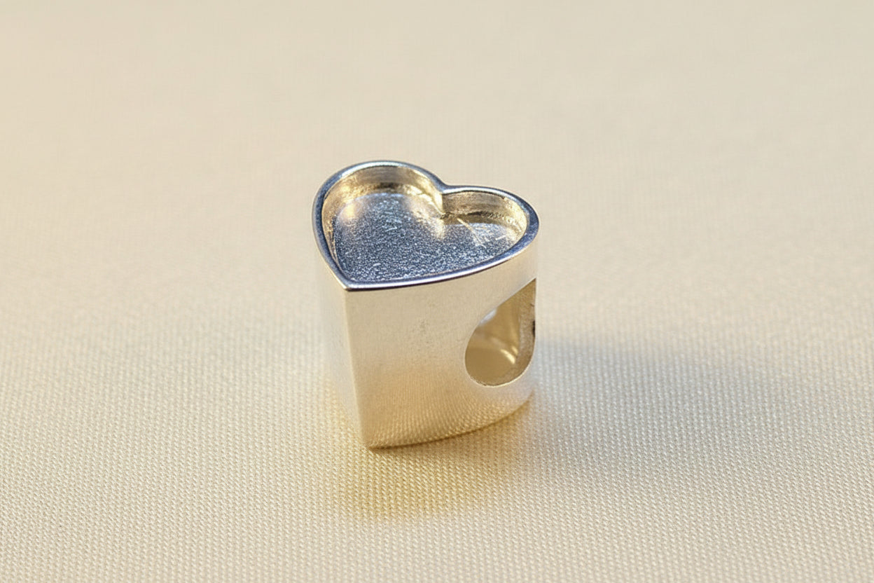 Heart Charm Setting For Bangle Suitable for Resin