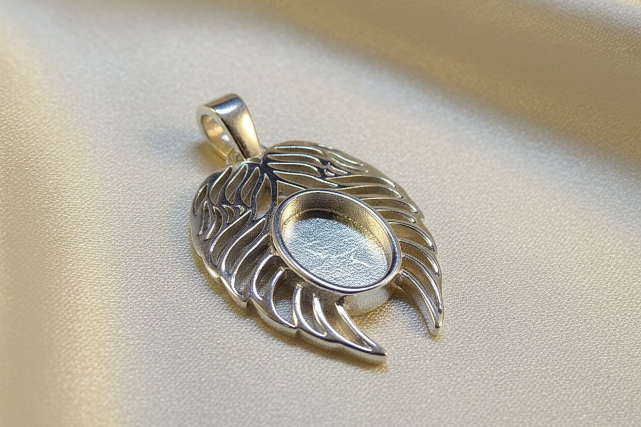 Angel Wings Pendant Suitable For Resin Ashes Memorial pendant