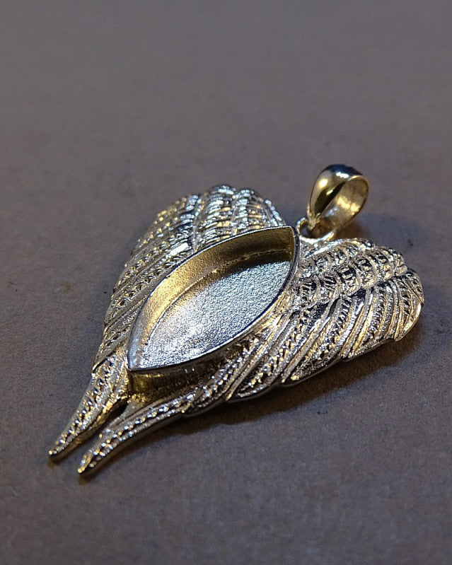 Silver Angel Wings Pendant Memorial Gift