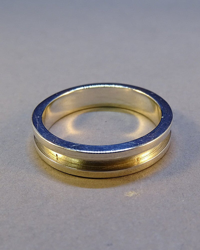 Solid Silver Narrow Channel Ring Suitable For Resin