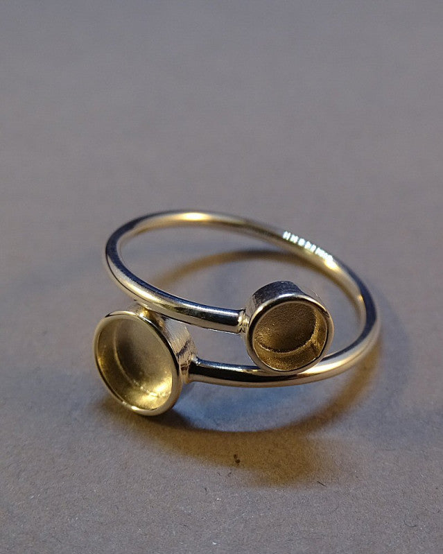 Two Stone Adjustable Ring 6mm & 4mm