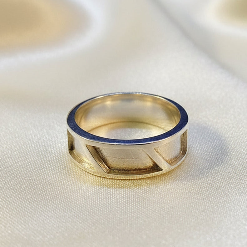 Silver Gents Channel Ring