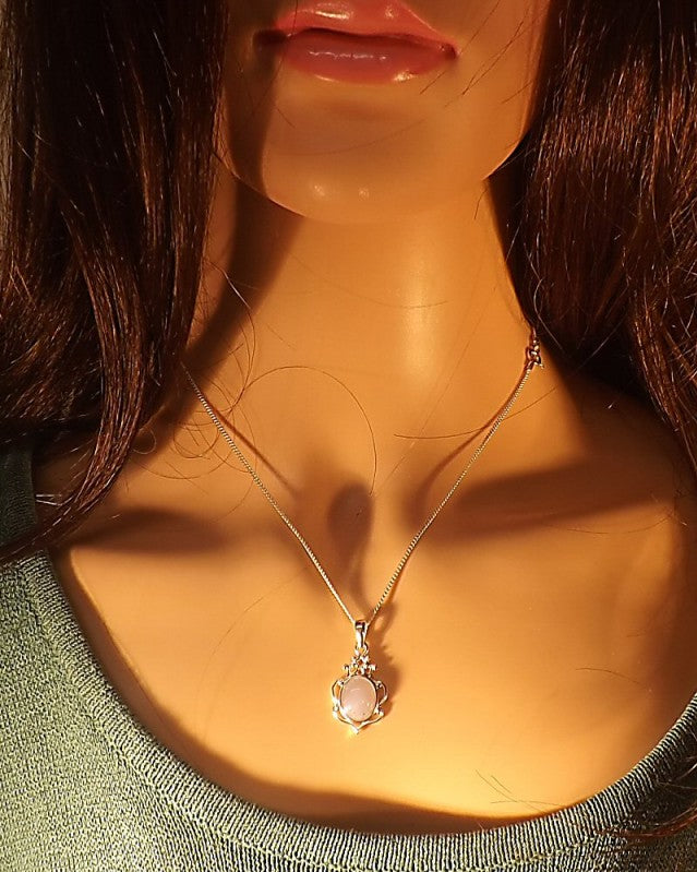 10x8 Silver Pendant Setting For Cabochon