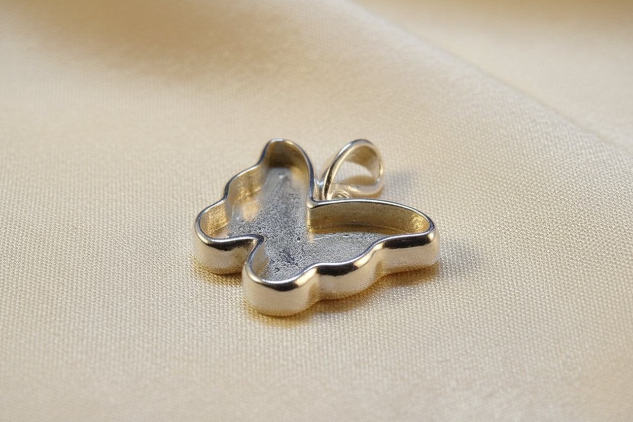 Solid Silver Butterfly Pendant Suitable For Resin