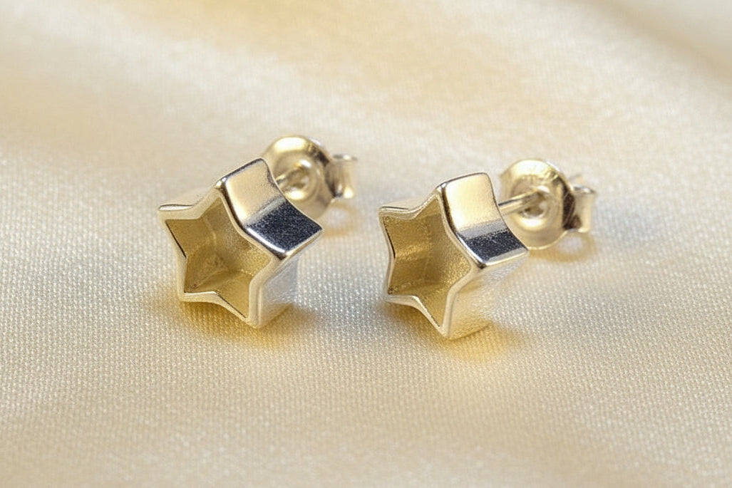 Small silver Star Studs Suitable For Resin
